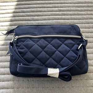 Vera Bradley Performance Twill Triple Compartment Crossbody Purse Navy